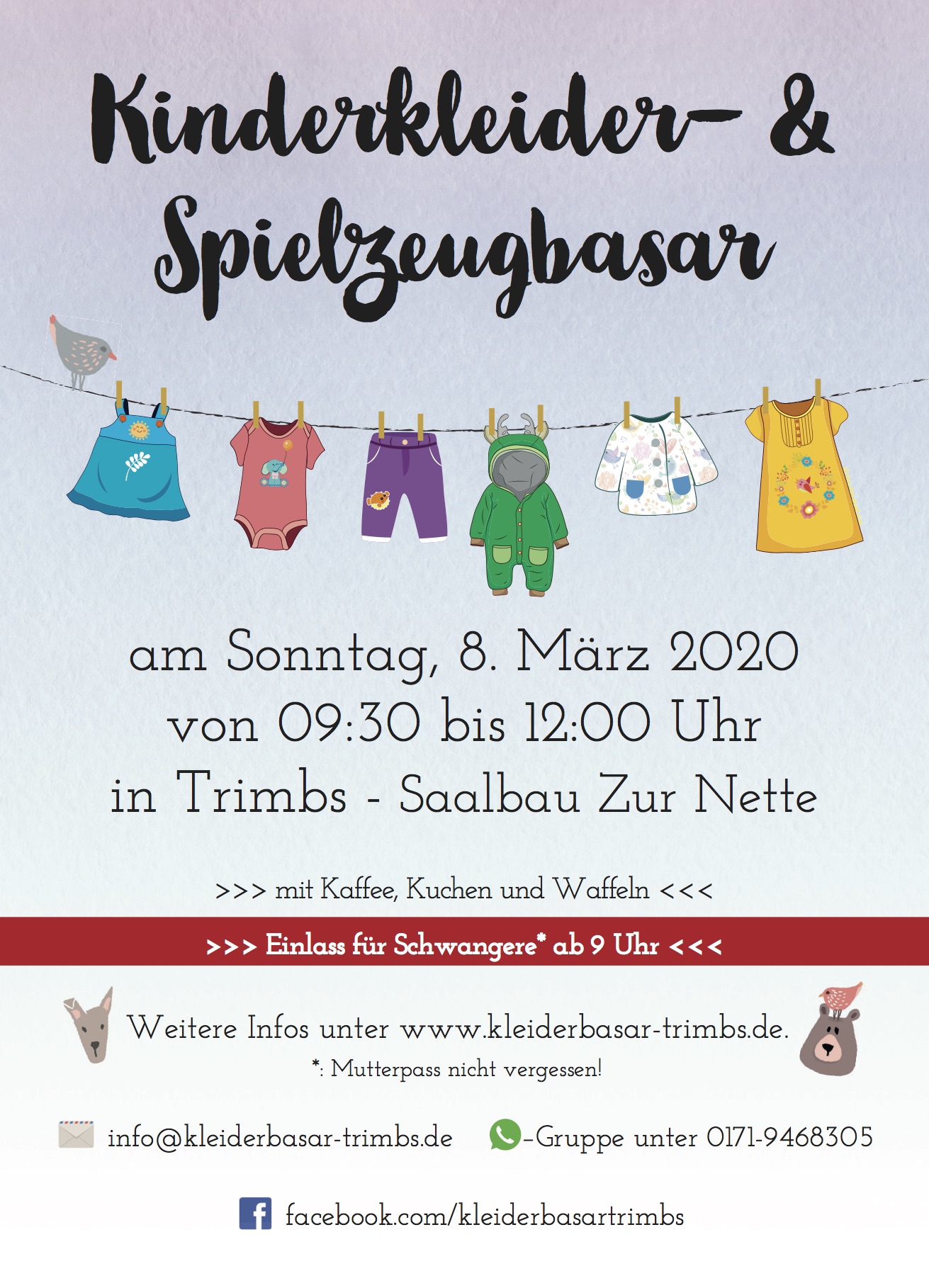 Plakat Kleiderbasar Förderverein KiTa 2020