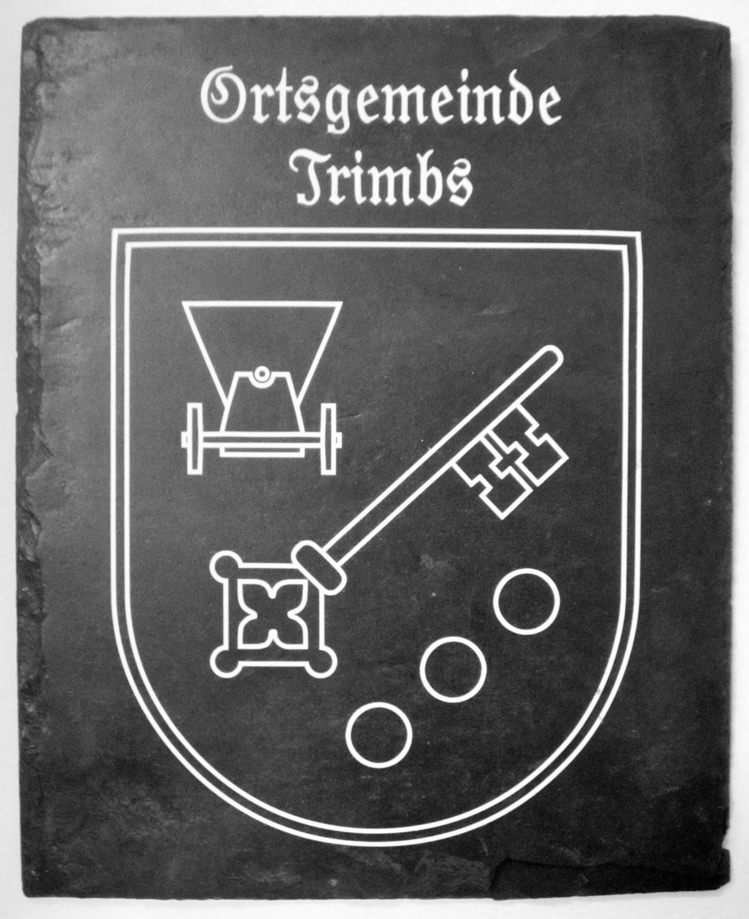 Wappen Trimbs Schiefertafel